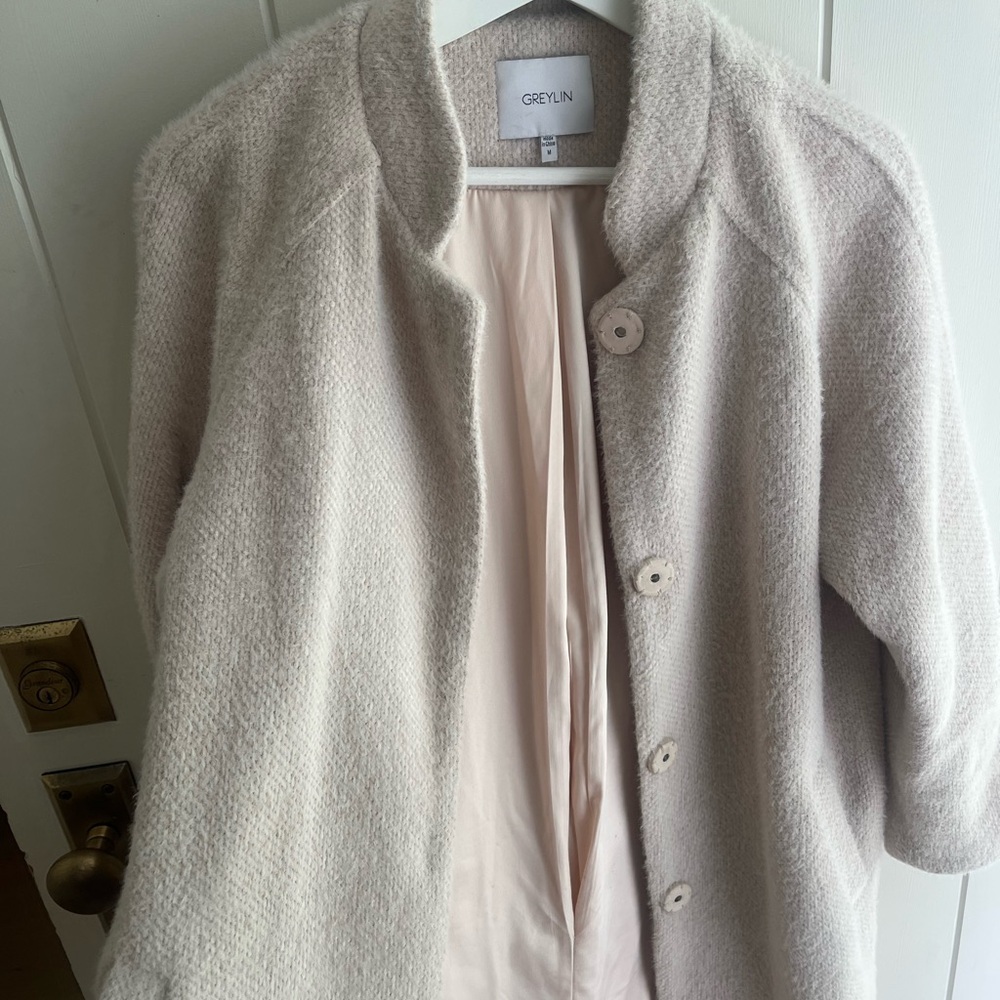 Cozy Cream Greylin Button-Up Coat